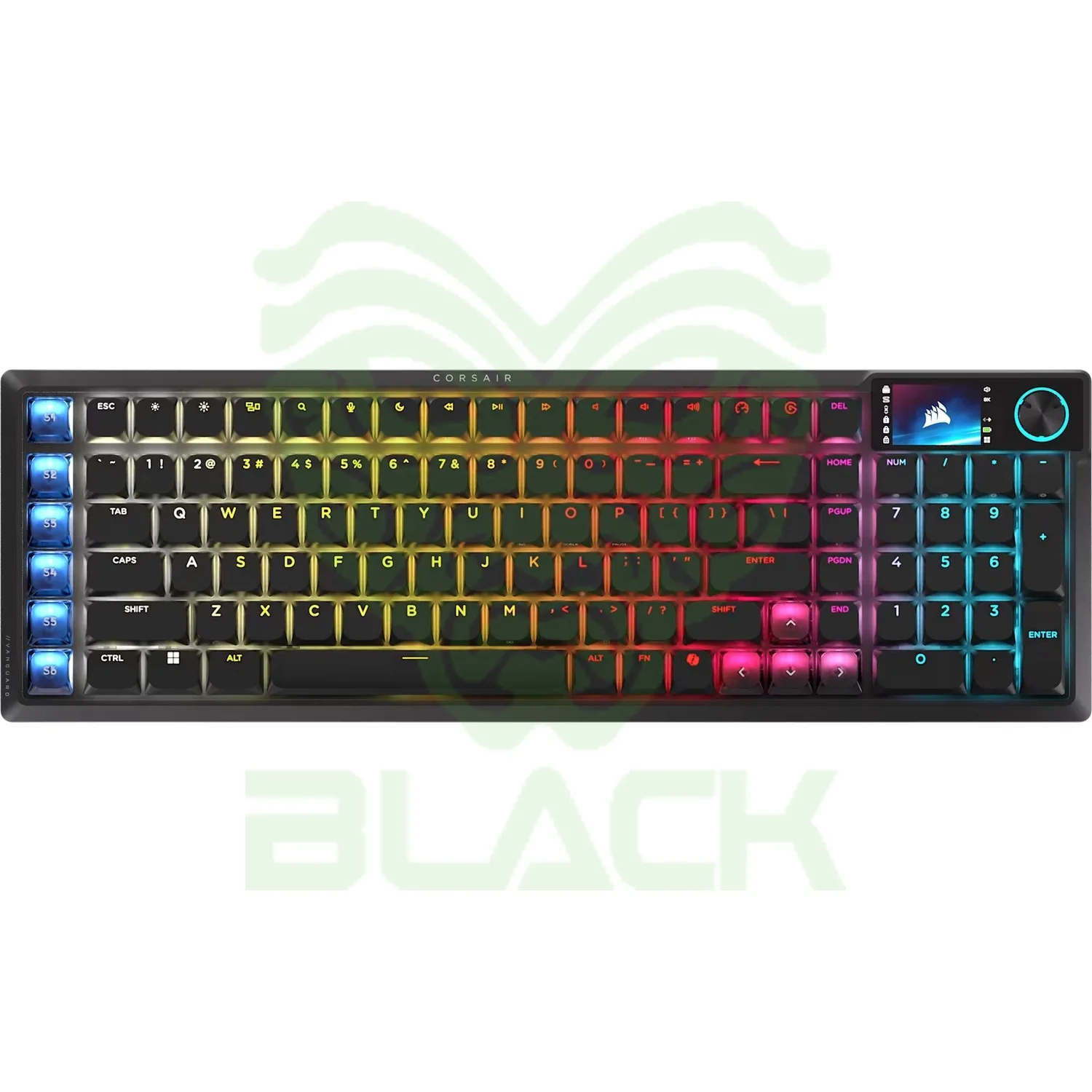 TECLADO MECANICO CORSAIR VANGUARD AIR 99 WIRELESS SLIPSTREAM BLUETOOTH 8000HZ HYPER POLLING SWITCH OPX PANTALLA LCD RGB ICUE