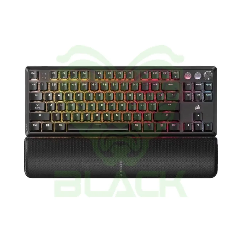 TECLADO MECANICO CORSAIR K70 PRO TKL 8K HYPER POLLING HALL EFFECT BLACK RGB