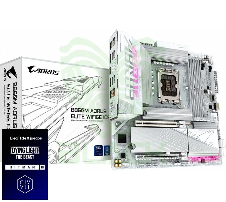 Mother Gigabyte B860M Aorus Elite WIFI 6e Ice S1851