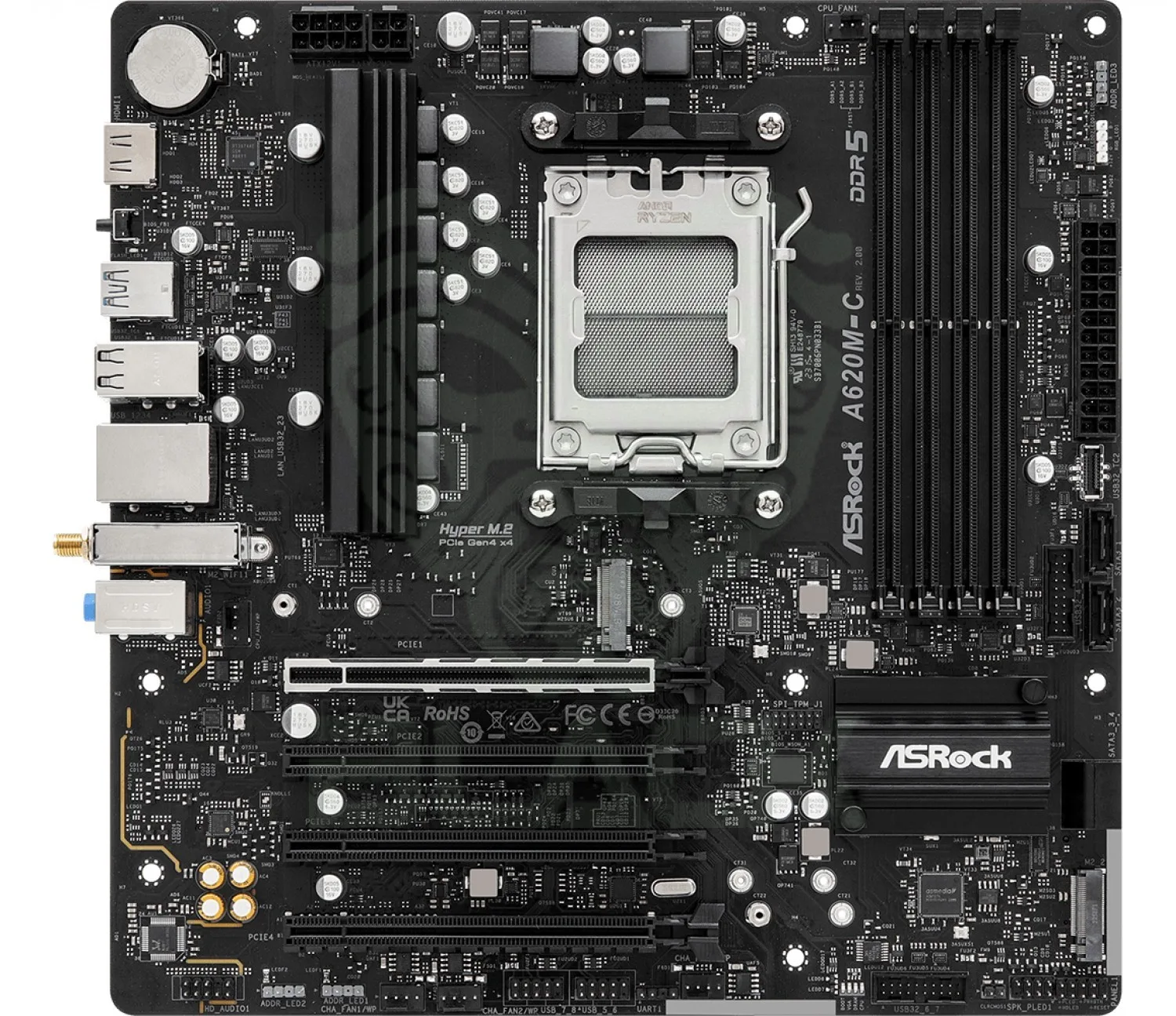 Mother Asrock (am5) A620M-C R2 Wifi-ax+bt (bulk)