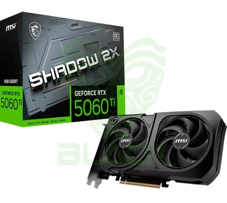 PLACA DE VIDEO MSI GEFORCE RTX 5060 TI 8GB SHADOW X2 OC PLUS