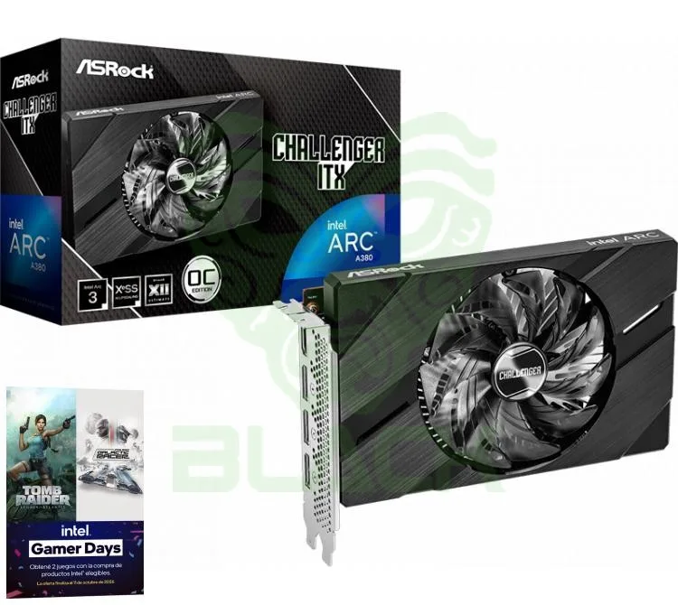 Placa De Video Asrock INTEL Arc A380 6GB Gddr6 Challenger ITX Oc