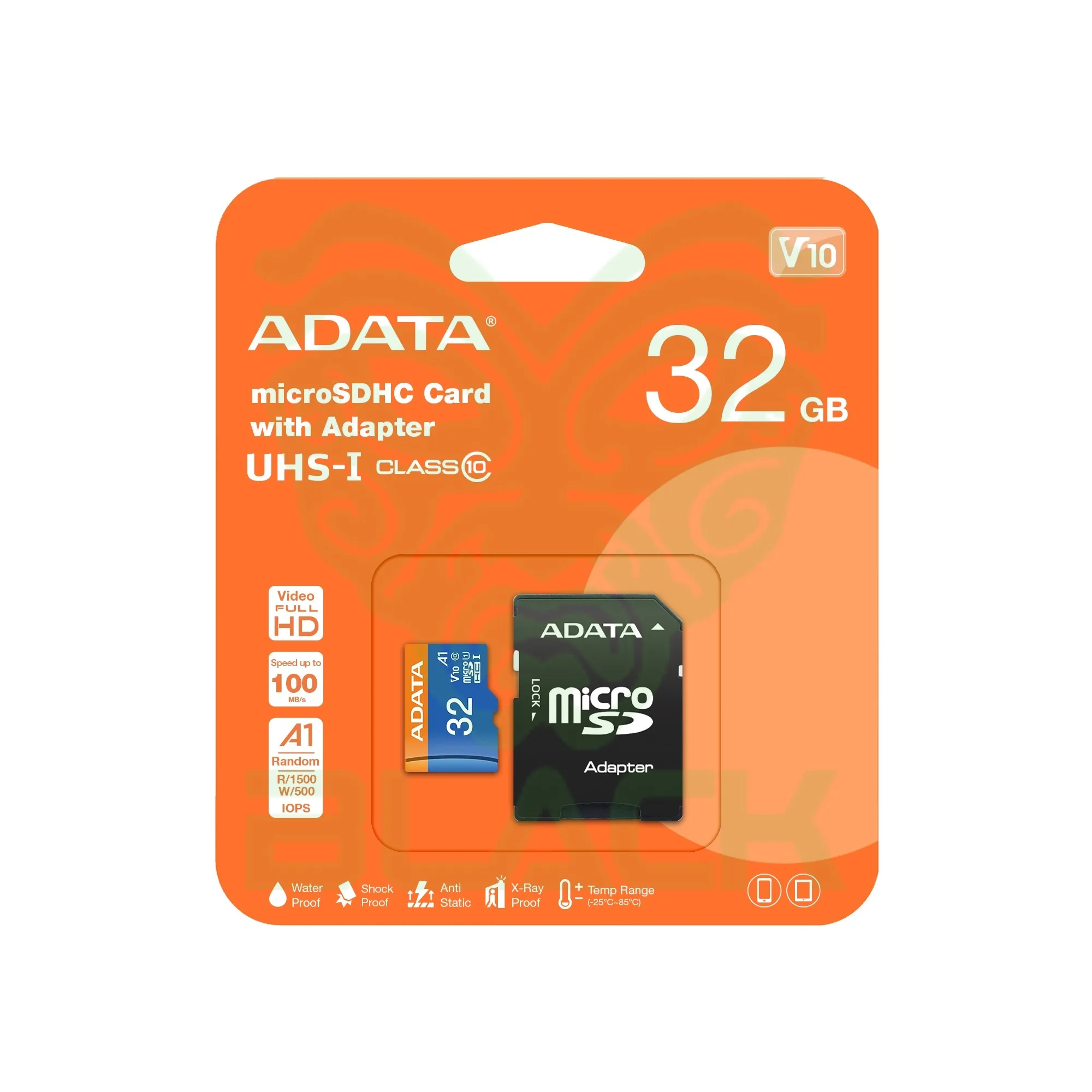 TARJETA DE MEMORIA ADATA PREMIER MICROSDHC 32GB UHS-I U1 A1 V10 100MB/S C/ADAPTADOR