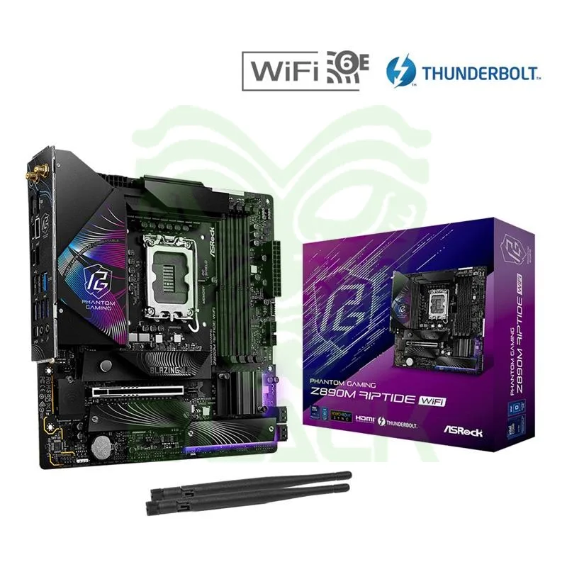 Motherboard Asrock Phantom Gaming Z890M Riptide Wi-fi Intel® Socket 1851 12/13/14va. Gen. DDR5