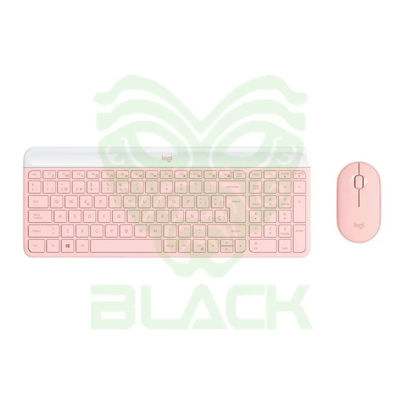 Combo Teclado Mouse Inalámbricos Logitech Mk470 Slim Rose