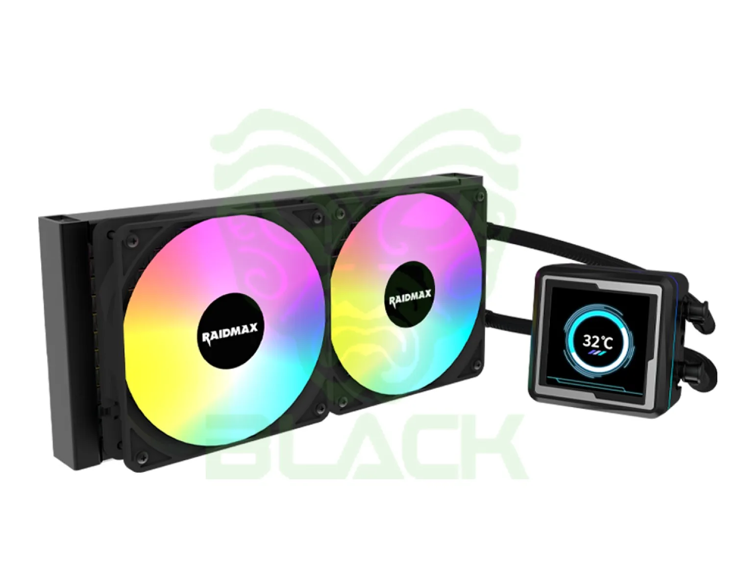 Water Cooler CPU Raidmax Lm240 RGB Lcd Display Black