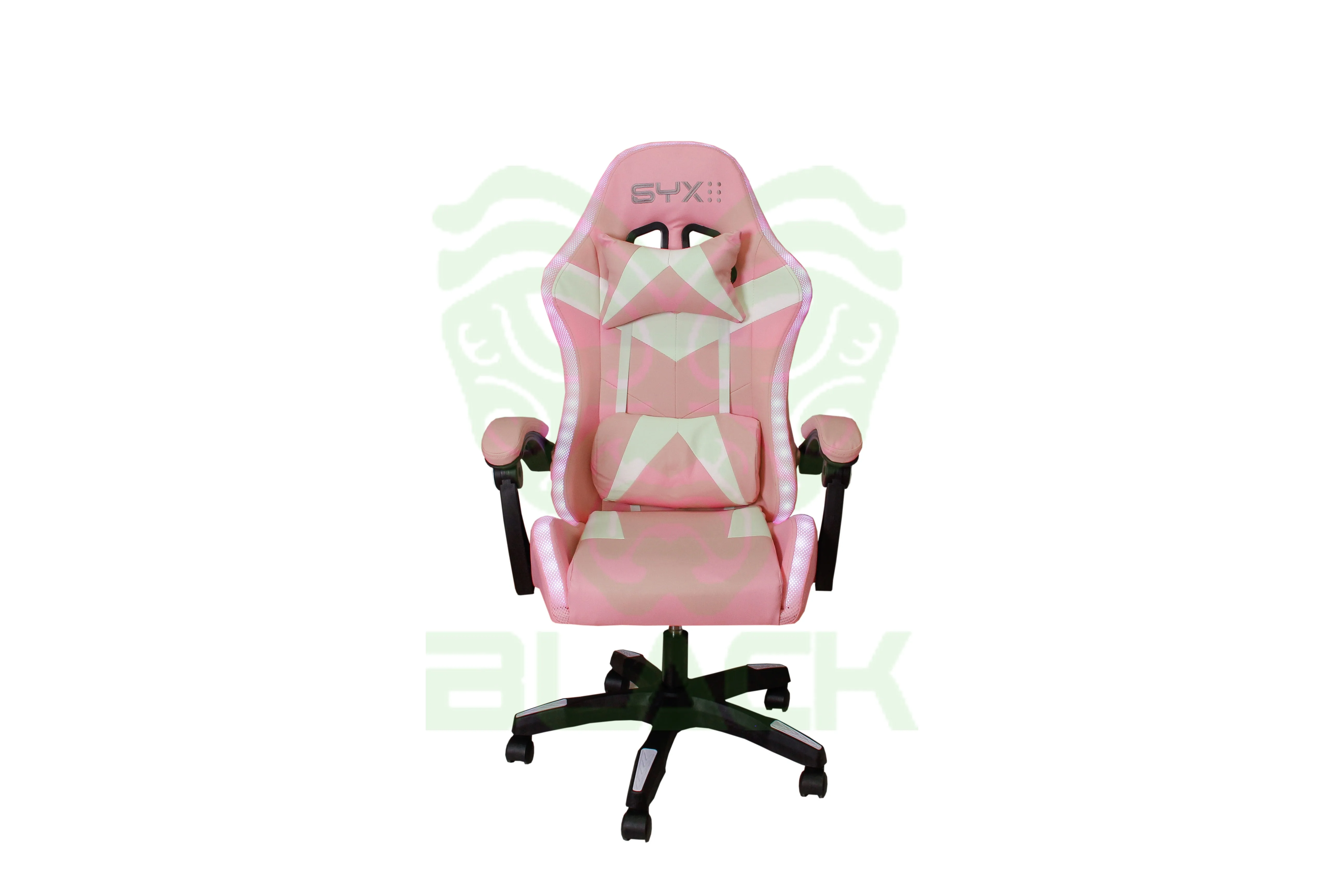 Silla Gamer Syx GC-S02 Pk Wh Rosa Blanco RGB