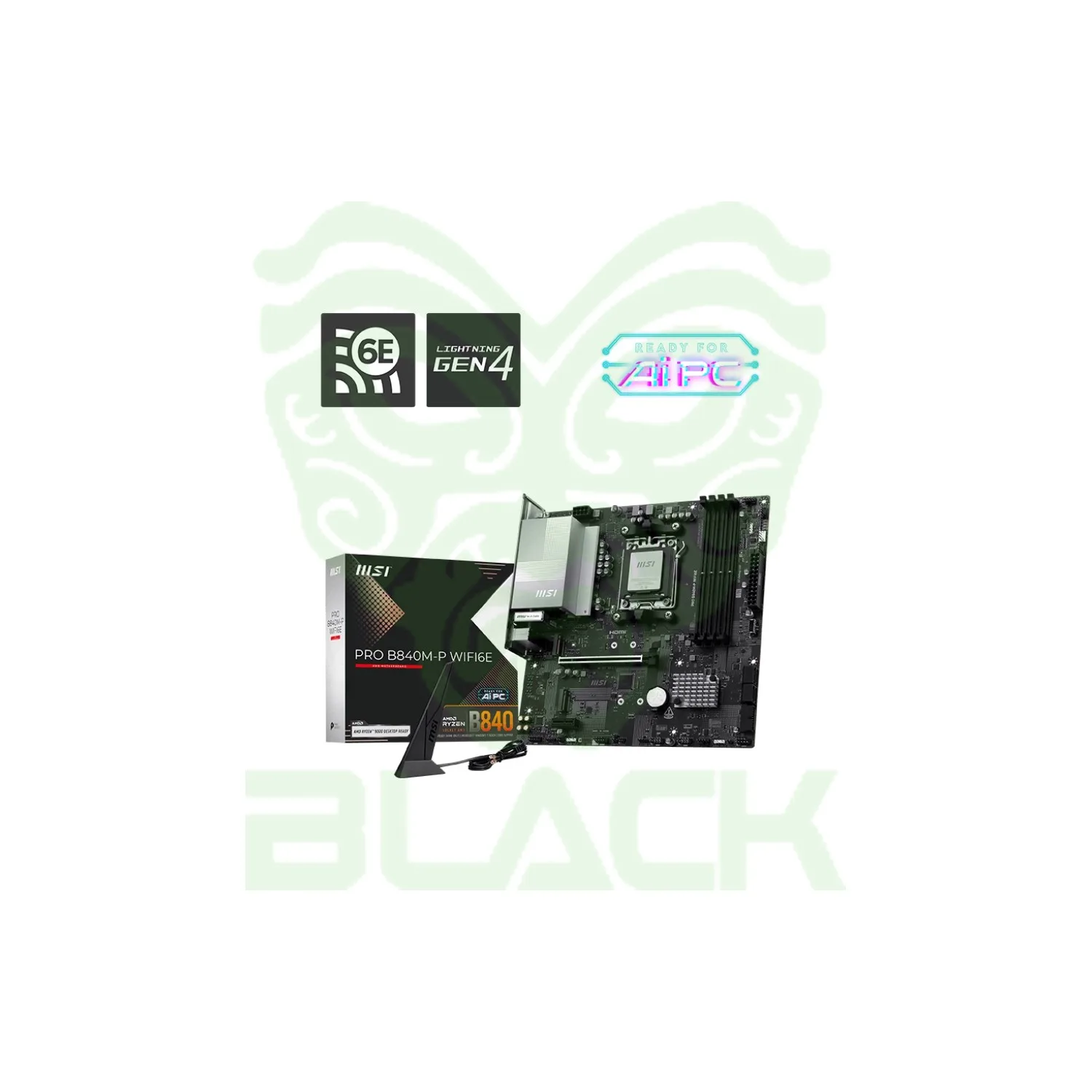 Mother MSI Pro B840M-P Wifi6e DDR5 AM5 (serie 7000/8000/9000)