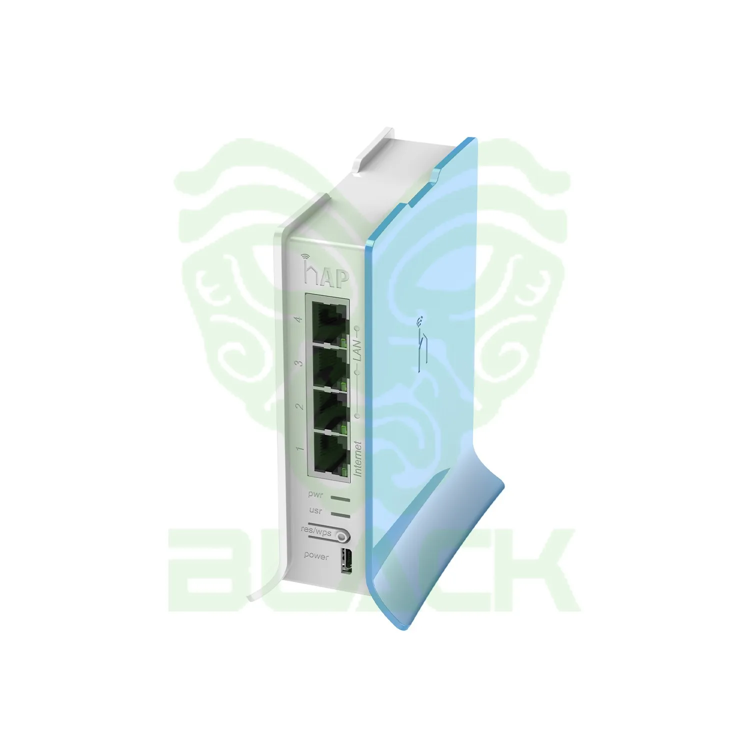 Fuente Hap Lite With 650MHz Cpu, 32MB Ram, 4xlan, Built-in 2.4GHz 802.11b/G/N 2x2 Two Chain Wireless With Integrated Antennas, Routeros L4, Tower Case, Psu