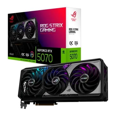 Placa De Video Rtx 5070 12GB ASUS ROG Strix Oc 12GB Gddr7