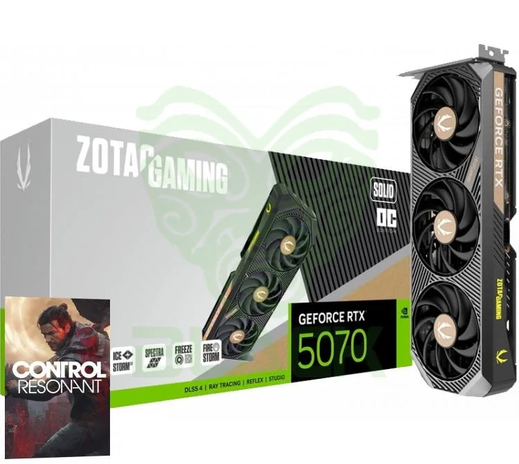 Placa De Video Zotac Geforce Rtx 5070 12GB Gddr7 Solid Oc Core