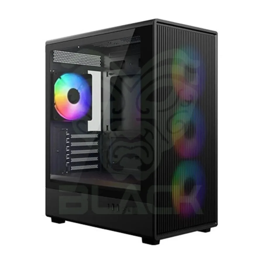 Gabinete Cooler Master Elite 350 Mini Tower 4 Fans ARGB Vidrio Templado Black S/Fuente