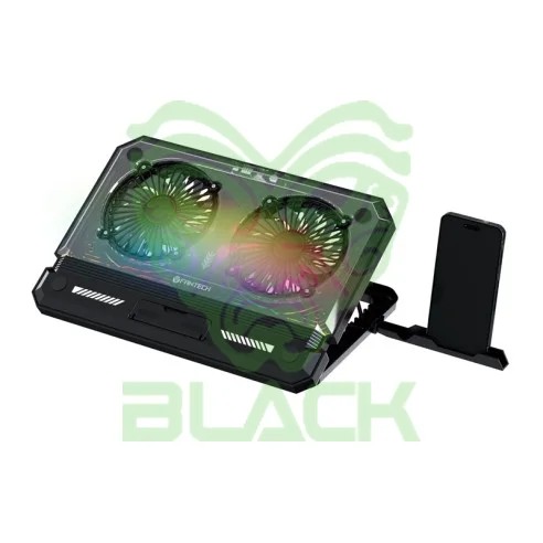 BASE REFRIGERANTE PARA NOTEBOOK FANTECH NC21 BLACK VELOCIDAD Y ALTURA AJUSTABLE RGB + SOPORTE