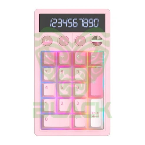 Teclado Royal Kludge Rkm20 Pink Melody Switch Violet Numpad