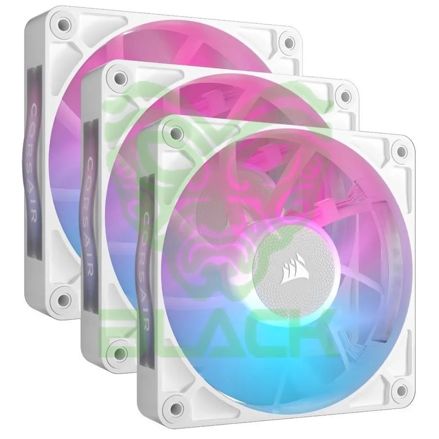 FAN COOLER CORSAIR WHITE ICUE RX120 RGB 120 TRIPLE PACK