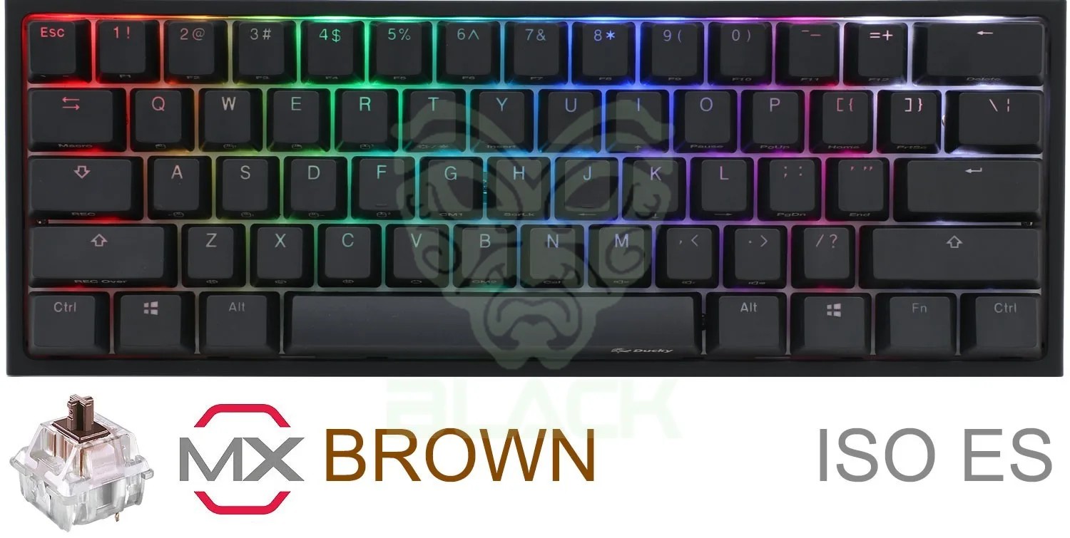 TECLADO DUCKY ONE 2 MINI RGB CHERRY MX BROWN DOUBLE-SHOT PBT MECANICO