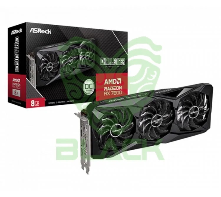 PLACA DE VIDEO RX 7600 8GB ASROCK GDDR6 CHALLENGER PRO OC