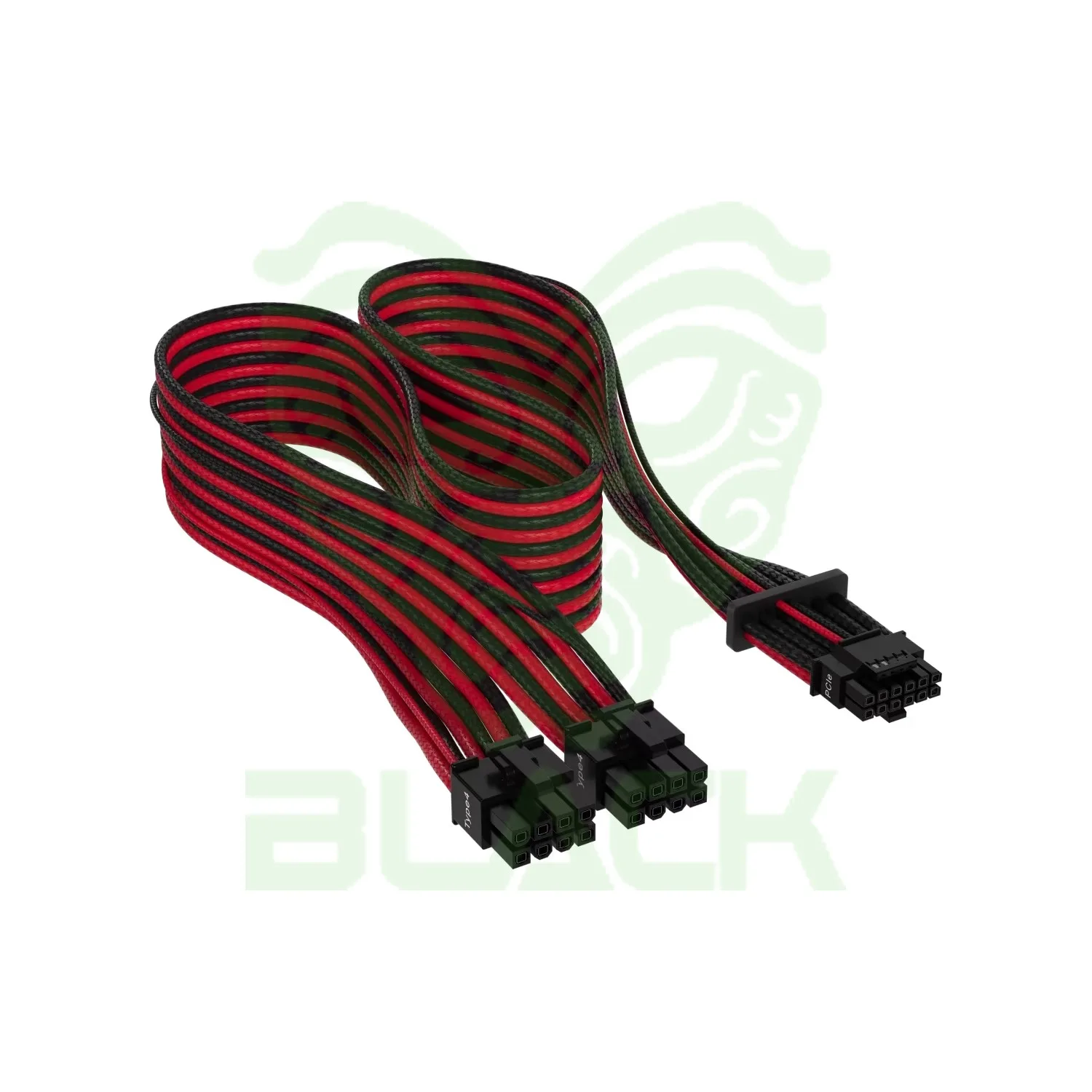 Cable Con Fundas Individuales PCIE Gen 5 12V-2X6 De 600 W Y 12 4 Patillas Con Funda Individual, Type 4, Rojo/Negro