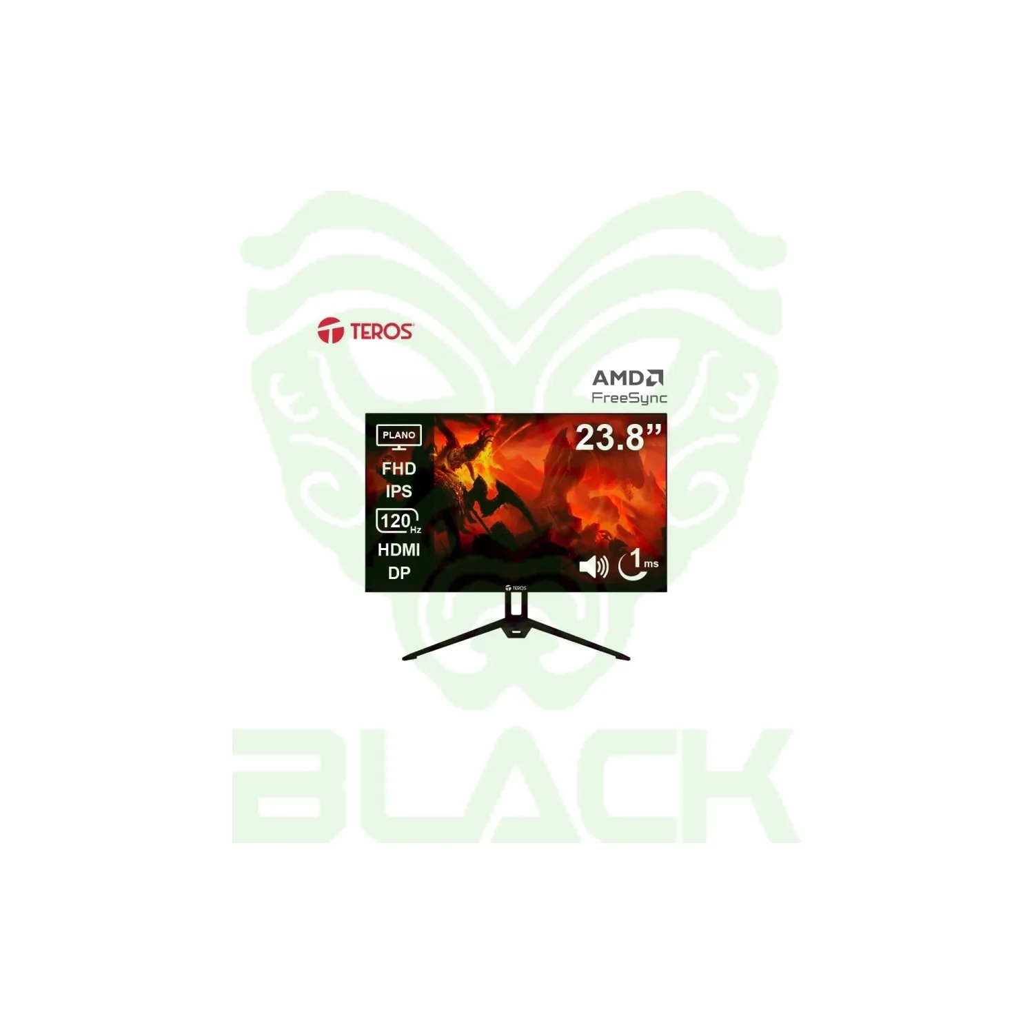 MONITOR TEROS TE-2415S GAMING 23.8” PLANO IPS FHD (1920 X 1080) 120HZ 1MS FICHA USA