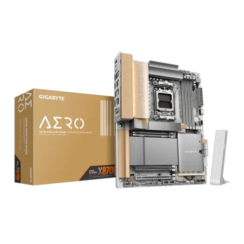 Mother Gigabyte (am5) X870E Aero X3d White Light Wood Madera WIFI 7 DDR5