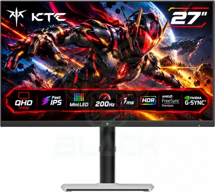 MONITOR 27" KTC M27T6S QHD 1440P FAST IPS MINI LED 1152 ZONAS 200HZ 1MS HDR1000 FREESYNC PREMIUM G-SYNC