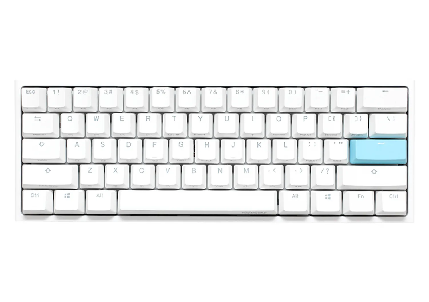 TECLADO GAMER DUCKY ONE 2 MINI RGB WHITE RGB KAILH BOX SILENT RED SWICHT DOUBLE-SHOT PBT MECANICO