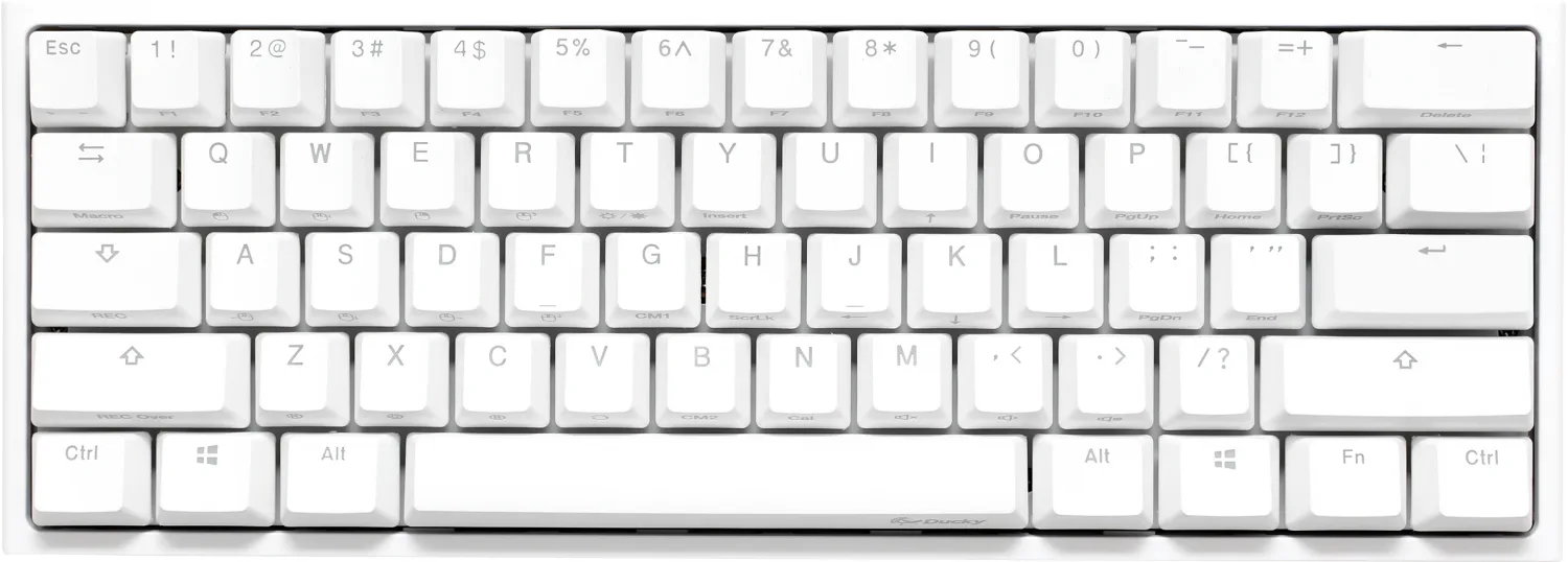 TECLADO GAMER DUCKY ONE 2 MINI RGB CHERRY MX BROWN DOUBLE-SHOT PBT MECANICO WHITE ISO ESPAÑOL