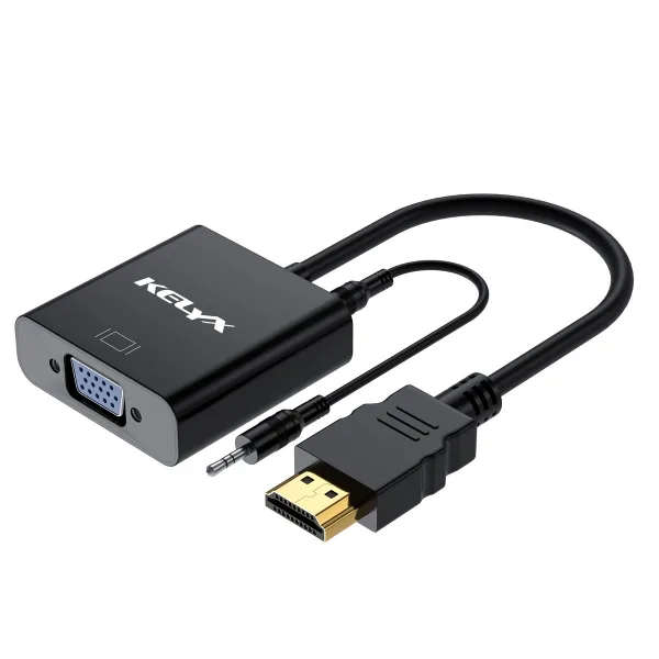 ADAPTADOR KELYX HDMI A VGA 1080P C/AUDIO