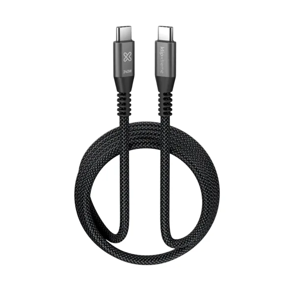 CABLE KLIPXTREME KX POWER GO 750 KX USB-C CABLE 240W 480MBPS 6FT3M BRAIDED