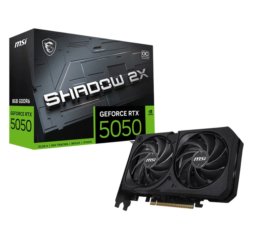 Placa De Video Rtx 5050 8GB MSI Shadow 2x Oc