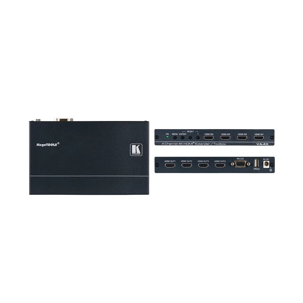 EXTENSOR HDMI 4K DE 4 CANALES/TOOLBOX, 4 CANALES HDMI INDEPENDIENTES EN UN DISPOSITIVO,INTEROPERABILIDAD ENTRE HDCP 1.4 Y HDCP 2.2