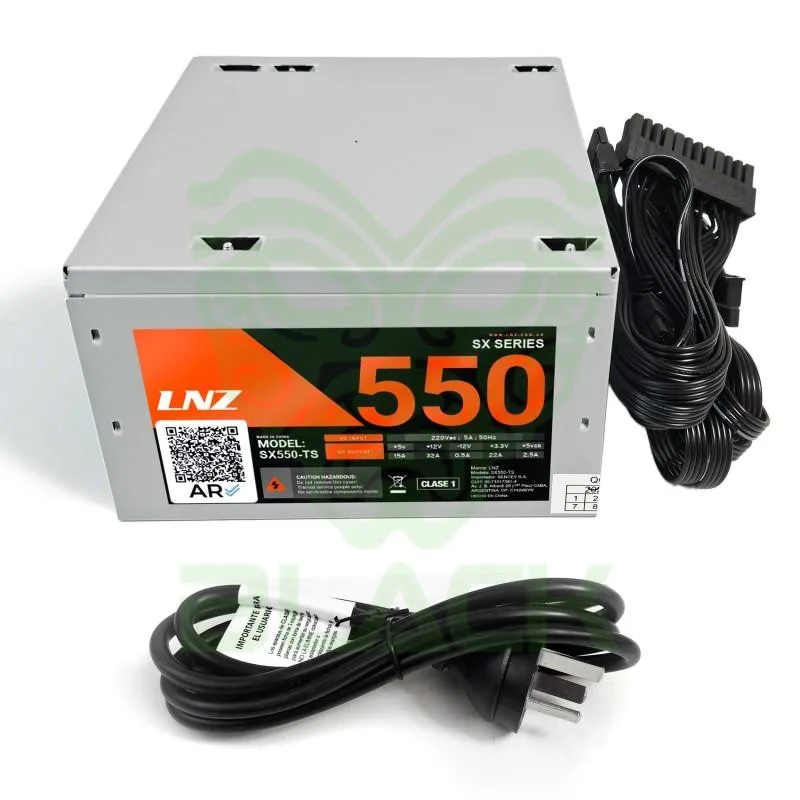 FUENTE 550W LNZ 550 SX550-TS METAL (CABLES LARGOS)