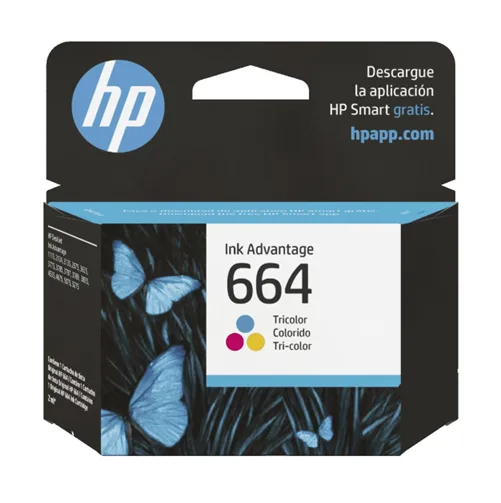F6v28al Cartucho De Tinta Hp 664 Tri-color