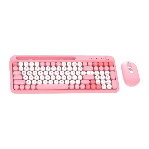 TECLADO INALAMBRICO FANTECH KIT Y MOUSE FANTECH GO MOCHI101 WK899 PINK 96% BT/2,4GHZ