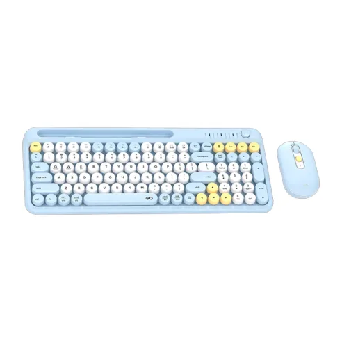TECLADO INALAMBRICO FANTECH KIT Y MOUSE FANTECH GO MOCHI101 WK899 BLUE 96% BT/2,4GHZ