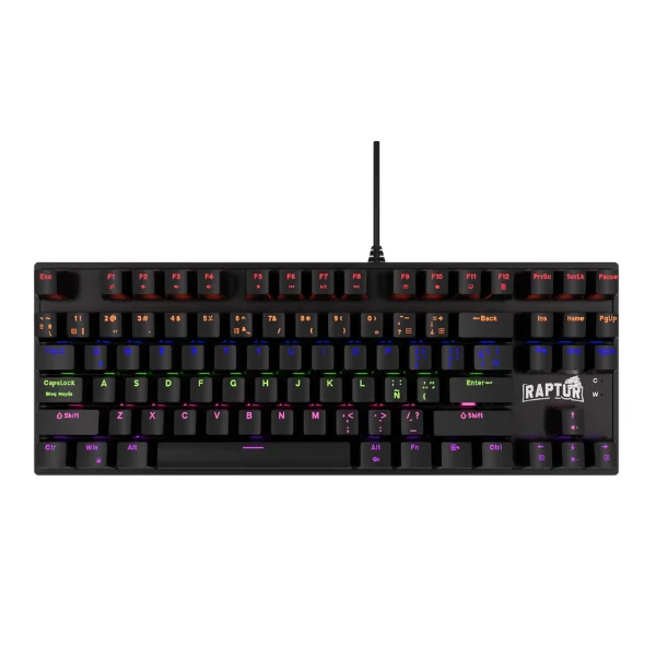 TECLADO RAPTOR FIRECLAW M87 MECANICO RETROILUMINADO SWITCH RED OUTEMU