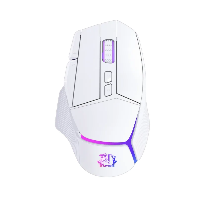 MOUSE RAPTOR STORM GRIP WIRELESS 9 BOTONES 24000DPI RETROILUMINADO C/SOFT WHITE
