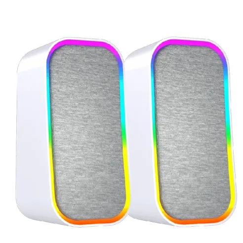 Parlantes Fantech Groove Gs304 White RGB Wired/BT 6w