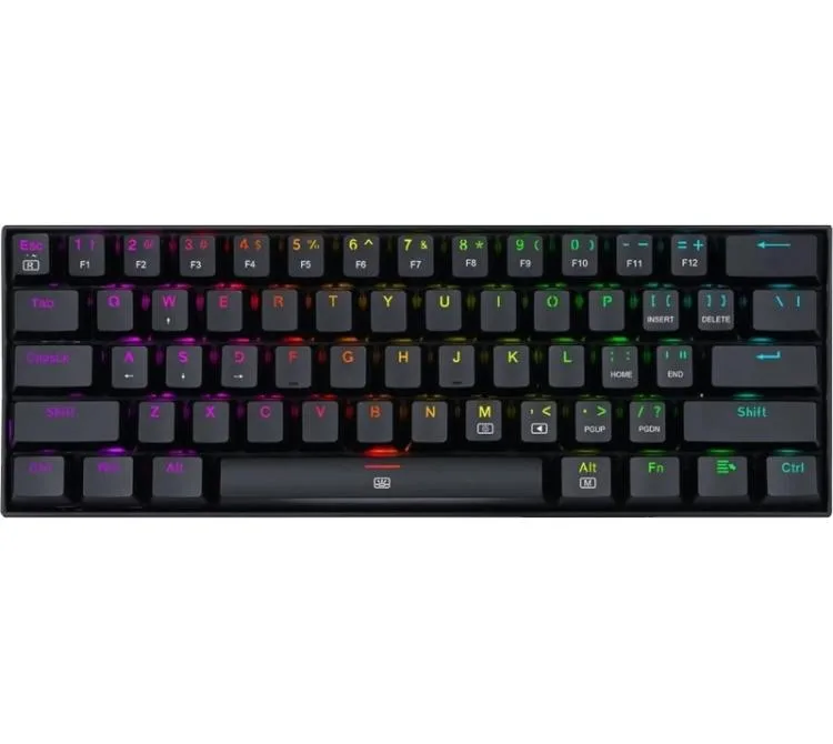 TECLADO MECANICO REDRAGON DRAGONBORN K630 RGB 60% OUTEMU BROWN
