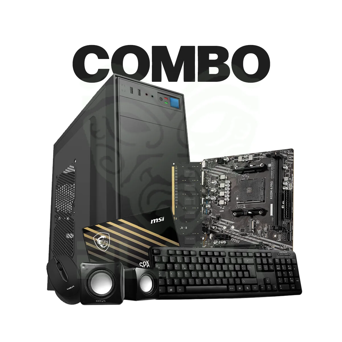 Pc Kelyx Kit 728-20 / MB MSI A520 / Mem Hiksemi 8g 3200 Hiker / SSD MSI 480g
