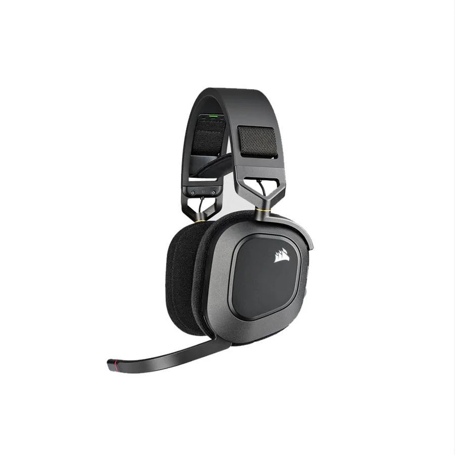 AURICULAR GAMING CORSAIR HS80 RGB WIRELESS CON AUDIO ESPACIAL - CARBÓN