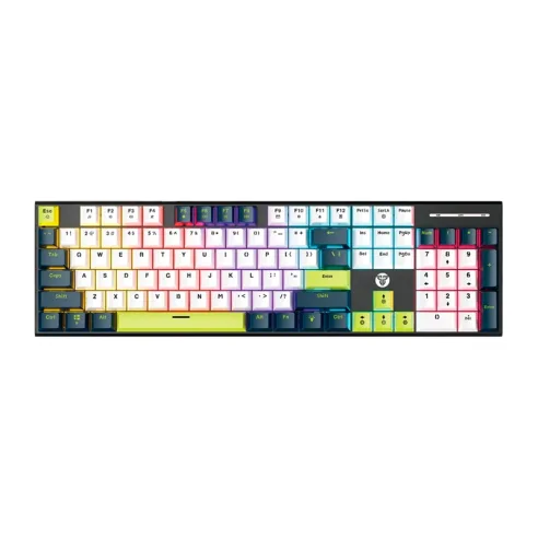 Teclado Mecánico Fantech Atom104s Mk878s Mori - White (taro Switch) 100% Hot-swap RGB Usb-c