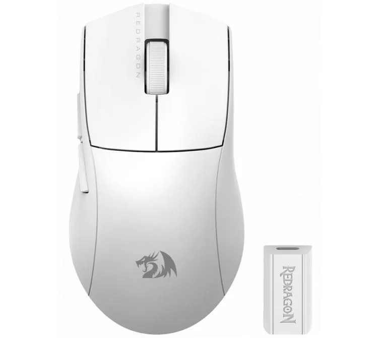 MOUSE REDRAGON KING PRO M916 1K WIRELESS 2.4GHZ BLUETOOTH WHITE USB-C 50G