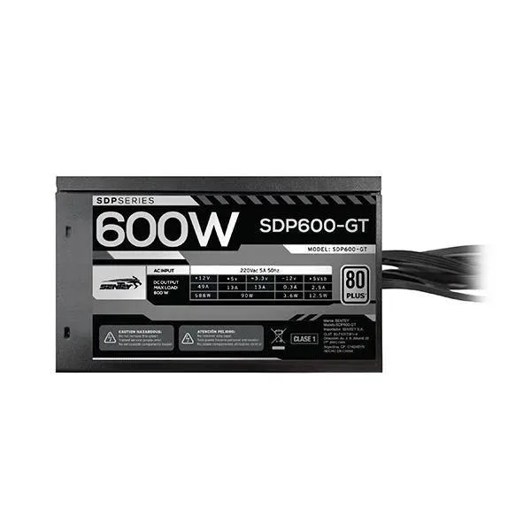 Fuente 600w Sentey SDP600-GT 80+ White Certificada ATX Negro