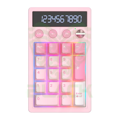 Teclado Royal Kludge Rkm20 Pink Melody Switch Violet Numpad