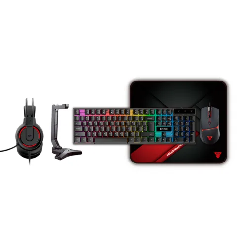TECLADO FANTECH COMBO 5 EN 1 FANTECH POWER P51 BLACK (+ MOUSE + MOUSEPAD + AURICULAR + SOPORTE)