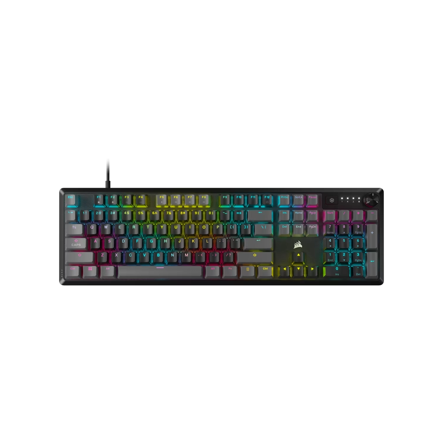 TECLADO MECÁNICO CORSAIR K70 CORE RGB USB GRIS EN