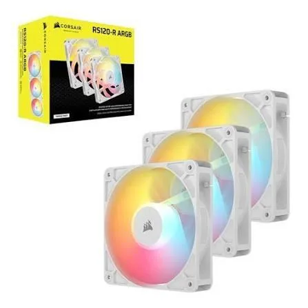FAN COOLER CORSAIR RS120-R 120MM ARGB TRIPLE PACK REVERSE WHITE