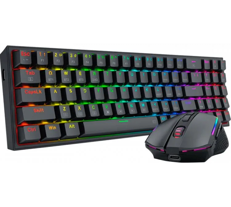 TECLADO INALAMBRICO REDRAGON COMBO REDRAGON S136 K628 PRO MECANICO 78% + MOUSE M693 2.4GHZ BLUETOOTH 5.0 RGB