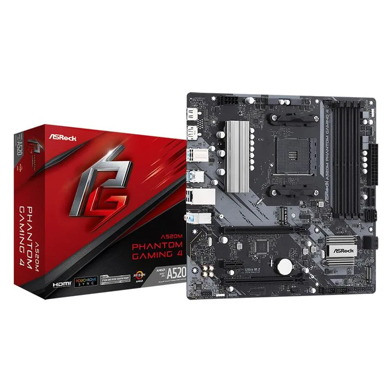 MOTHER ASROCK (AM4) A520M PHANTOM GAMING 4 AMD DDR4